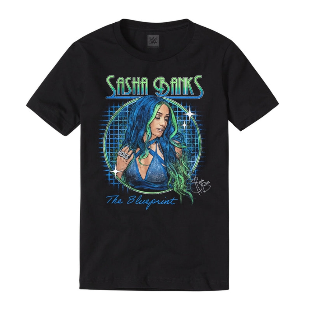 Wwe Sasha Banks "Blueprint" Shirt *NEW*